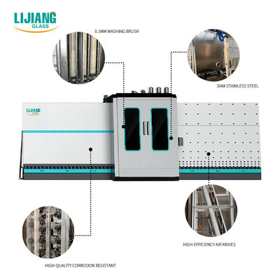 Vertical Insulating Glass Washing And Drying Machine With Combining Table Fragments