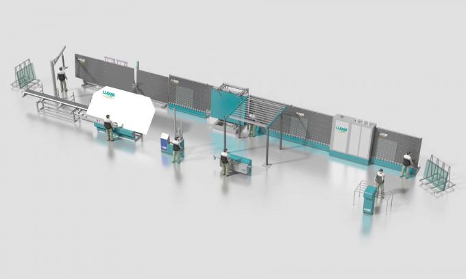 Vertical Insulating Glass Production Line Gas Filling And Pressing Robot With Ai System 1