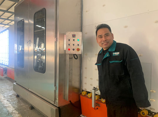 IGU Assembly And Pressing Line With Online Gas Filling Insulating Glass Machine