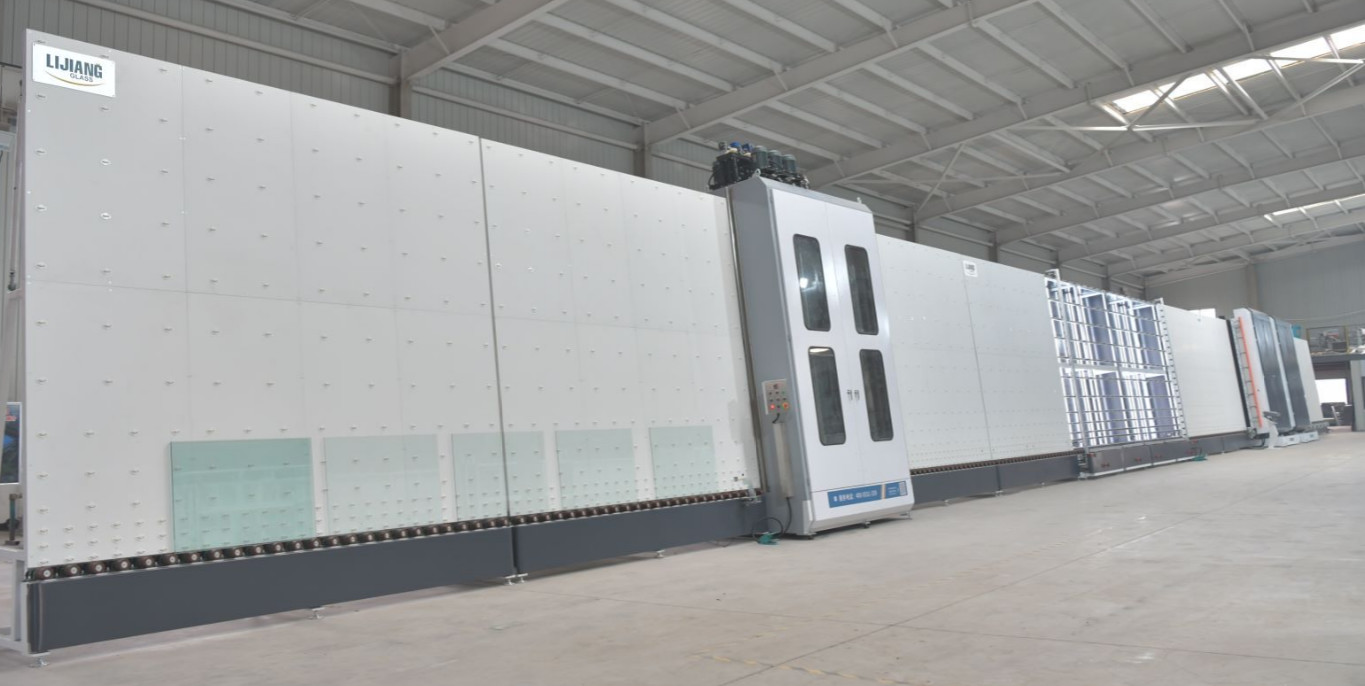 Jumbo Size Double Glazing Production Line With Sealing Robot Argon Gas ...